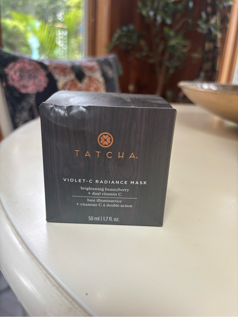 Tatcha Violet-C Radiance Mask — Black and Gold Box
